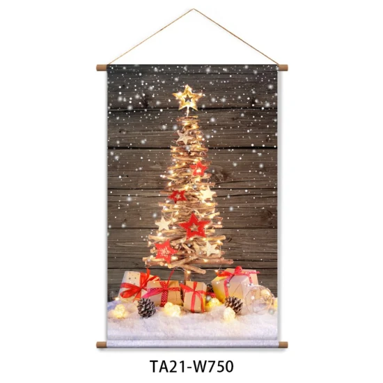 LED-Poster zum Aufhängen mit Weihnachtsmann und Schneemann im Großhandel für die Raumdekoration